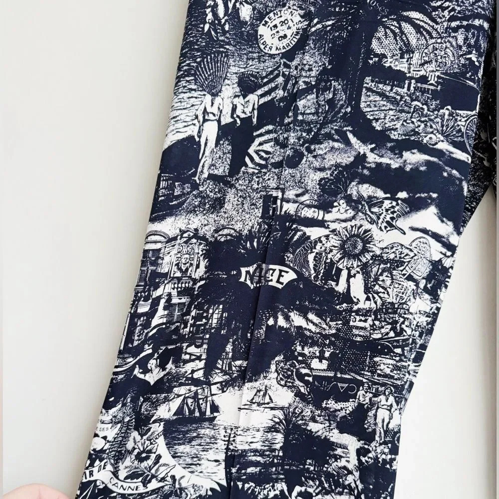 Faconnable Black And White Patterned Trousers - image 3